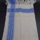 Lot of 2 old and cotton tea towels - Pretty blue friezes - Franges - Circa 1920-1930