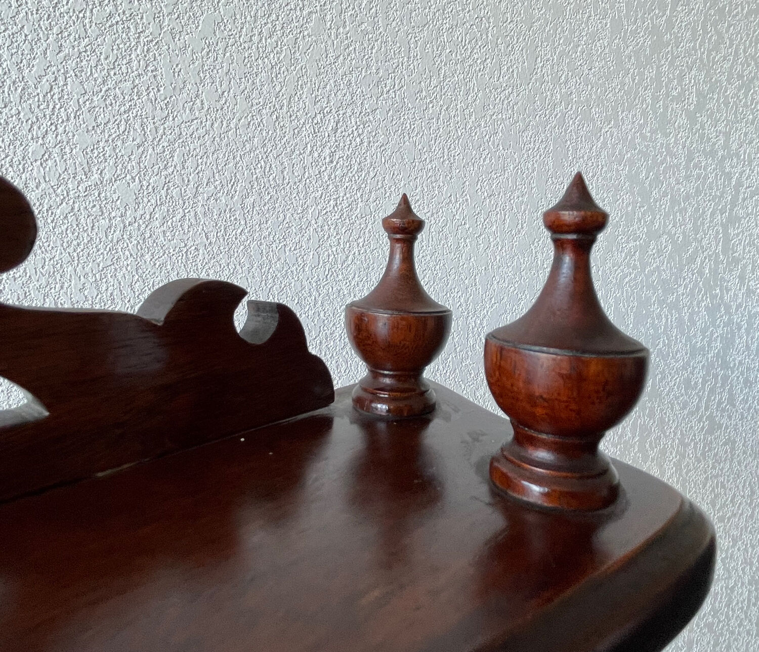 Library - turned wooden shelf