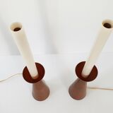 Pair of 1960 lamps signed M.D