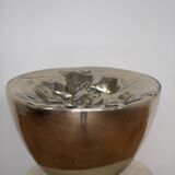 Lampe de table en verre de Murano, translucide, argent, par Carlo Nason, pour Mazzega,