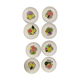 Set of porcelain plates with fruit signed Villeroy & Boch