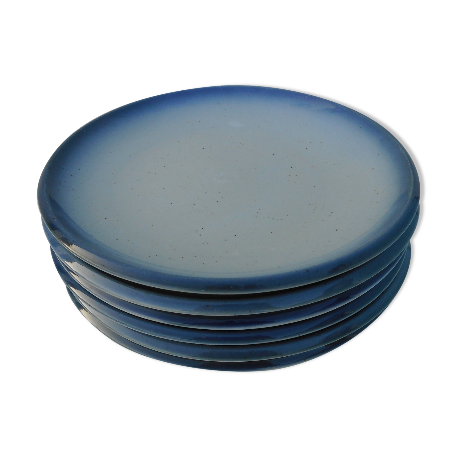 Lot de 6 assiettes plates en grès