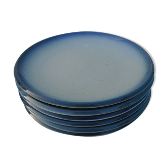 Set of 6 flat sandstone plates