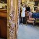 antique large golden mirror from the 19th century