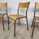 Série 4 chaises d'écoles Mullca