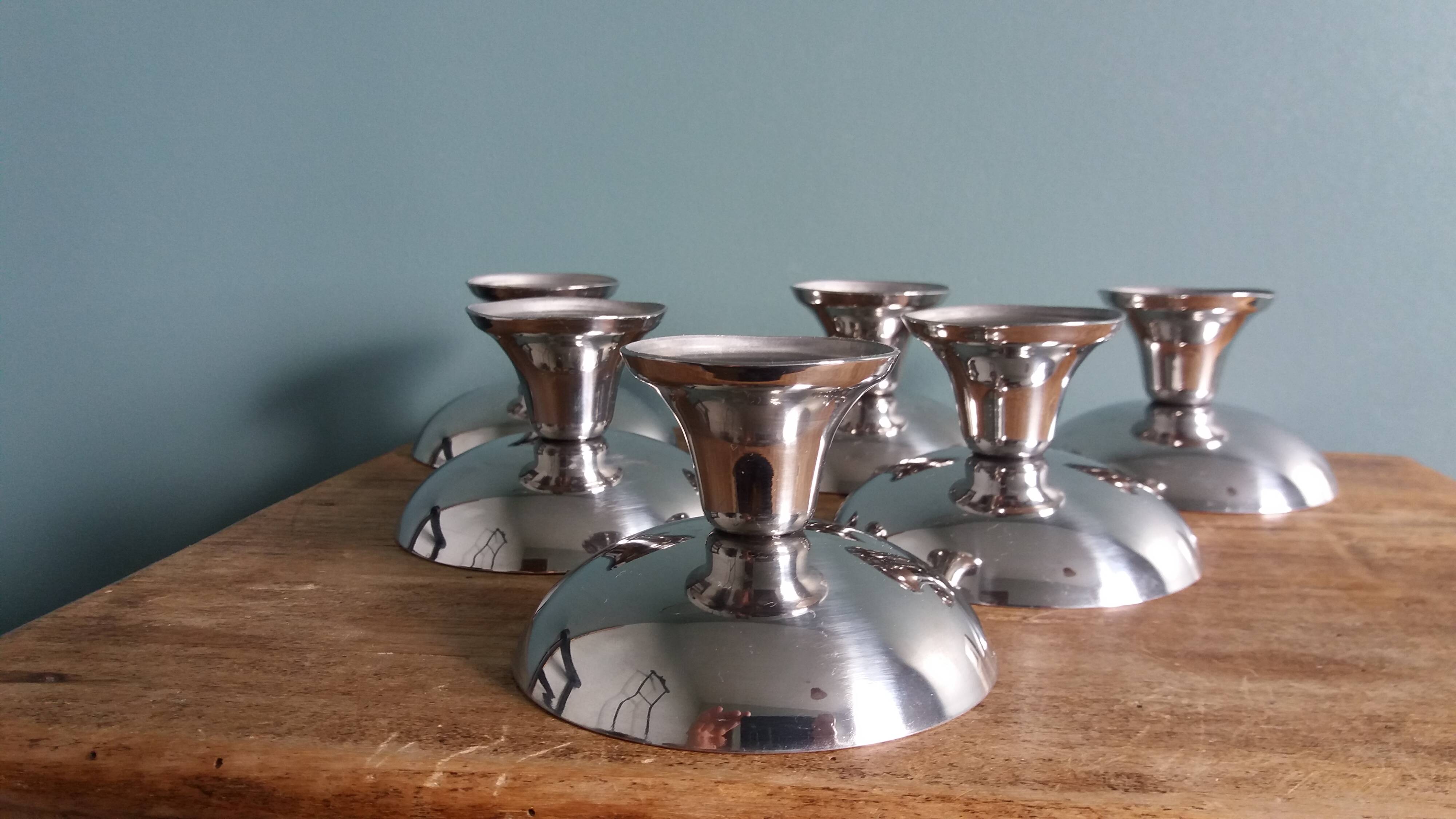 Guy Degrenne stainless steel ice cream cups