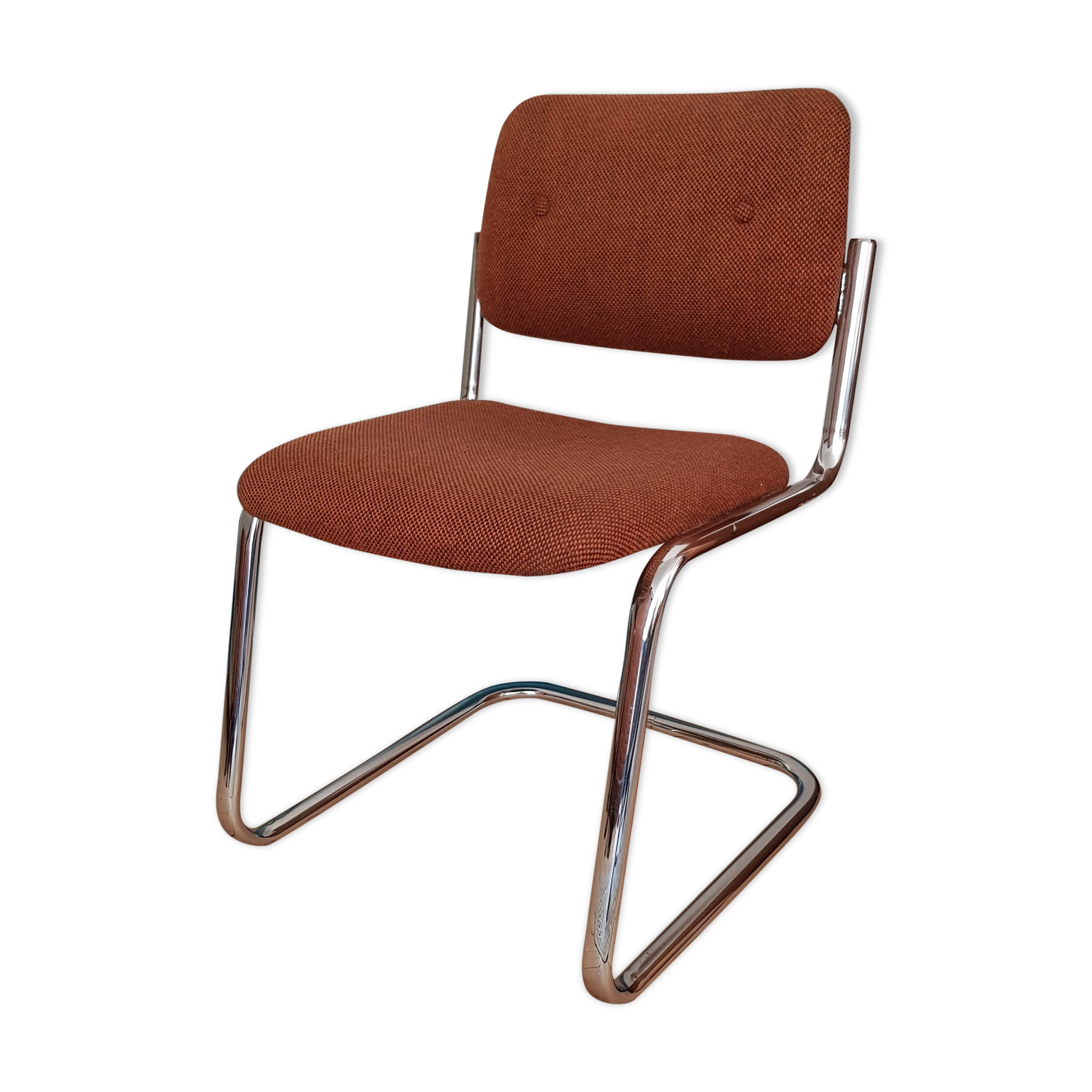 70's metal and fabric office chair