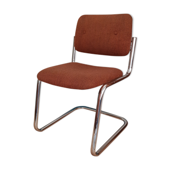 Chaise de bureau métal et tissus, 1970