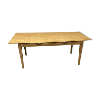 Old solid oak farm table stripped