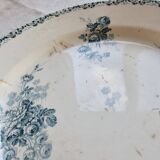 Round serving dish, old ironstone from Choisy le Roi, HB&Cie model Lucie.
