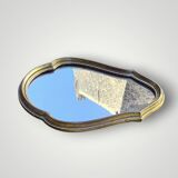 Vintage wall mirror in gilded wood - H35 cm