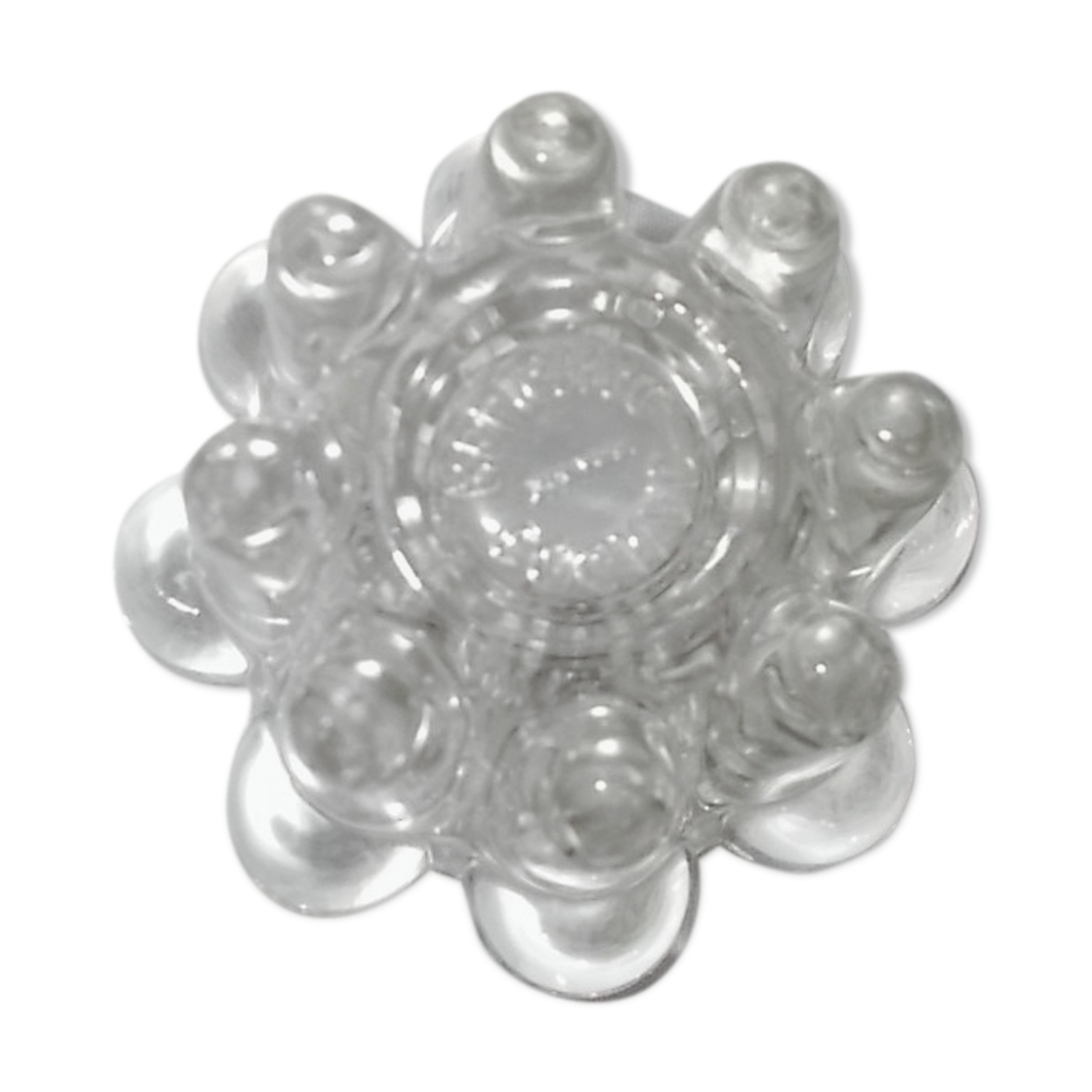 Bougeoir shapes in crystal glass "flowers"