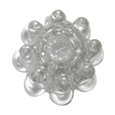 Bougeoir forme en “fleurs” en verre cristal