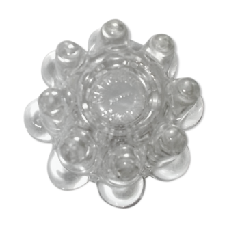 Bougeoir forme en “fleurs” en verre cristal