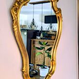 Miroir baroque doré ancien — courbes élégantes, esprit château 69 X 43 cm