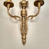 Old Wall Sconce bronze two torches style Napoleon III