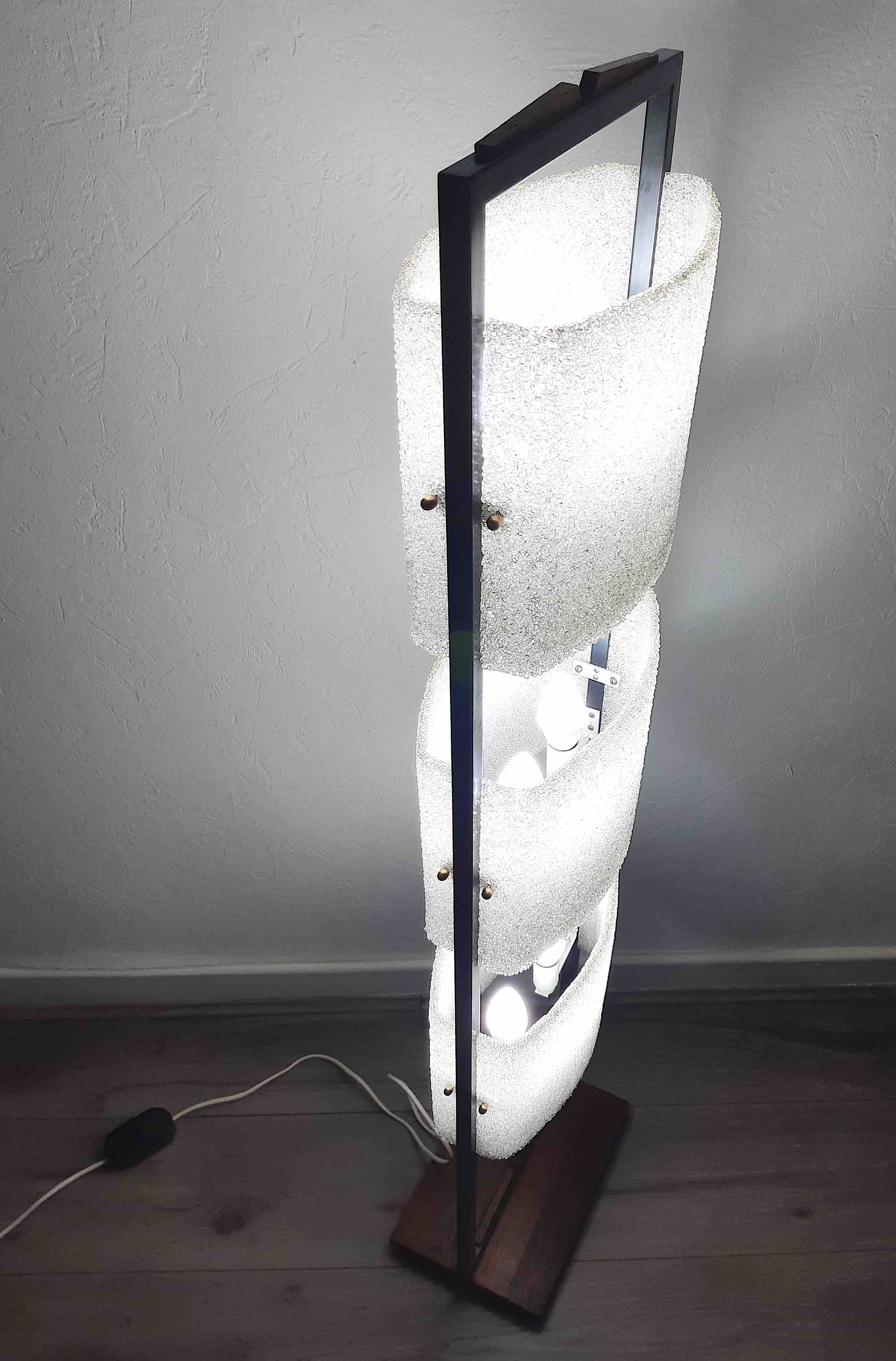 Totem lamp, 50s/60s design, vintage, Modernist, Maison Arlus.