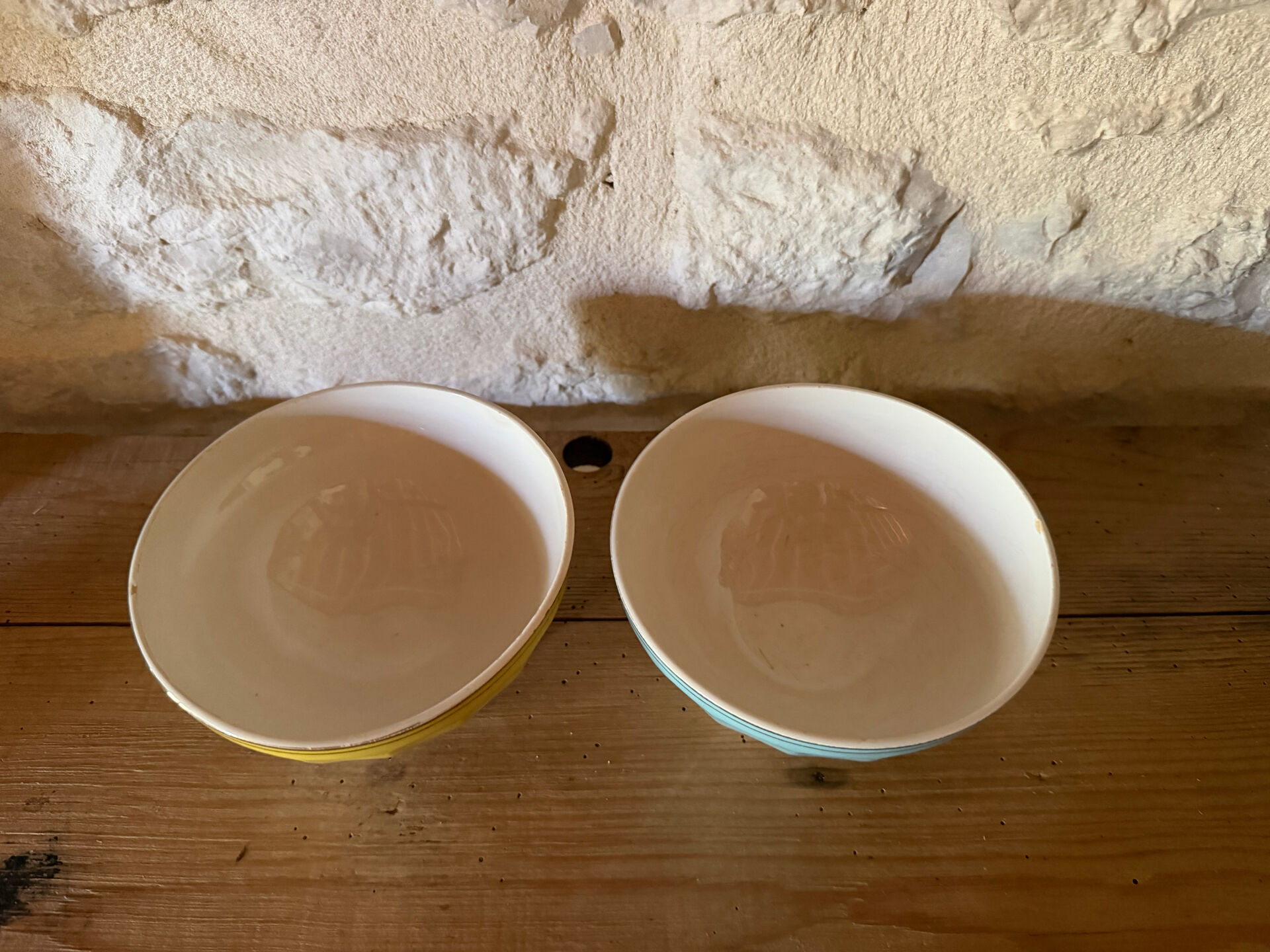 Antique faceted bowls