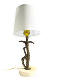 Lampe en bronze et marbre style Hollywood Regency
