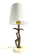 Bronze and marble lamp in Hollywood Regency style.