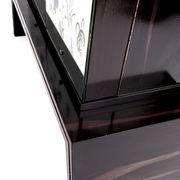 Art-deco bar furniture in macassar and acid-engraved mirror