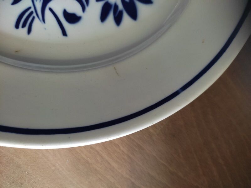 Flat plates blue flower Badonviller