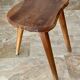 Tabouret tripode vintage en bois  1950