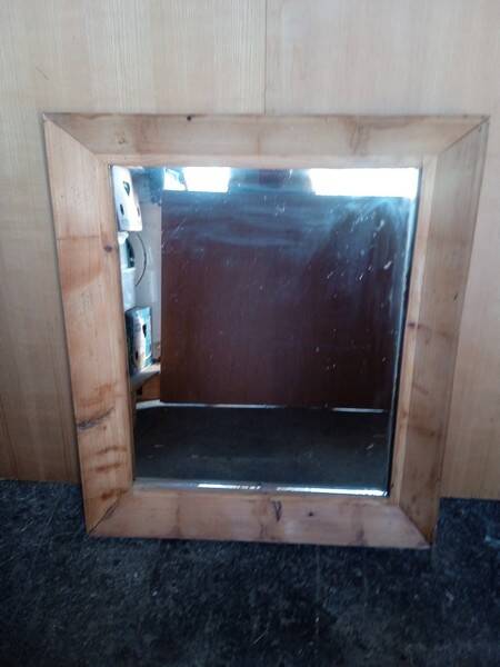 Miroir epais bois brut naturel 82/72cm - 1940