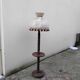 CHARLES DUDOUYT vintage floor lamp, turned wood