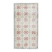 1970s Turkish Oushak Handmade Wool Cotton Beige Area Rug 101x191