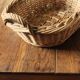 Wicker basket with two oval handles