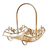 Wrought iron basket with handle large