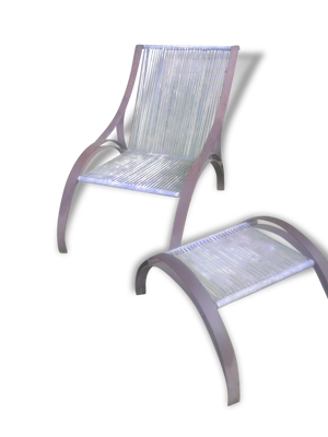 Fauteuil et repose pied