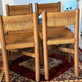 Set of 4 Méribel chairs by Charlotte Perriand 1950