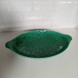 Digoin-Sarrguemine green earthenware dish