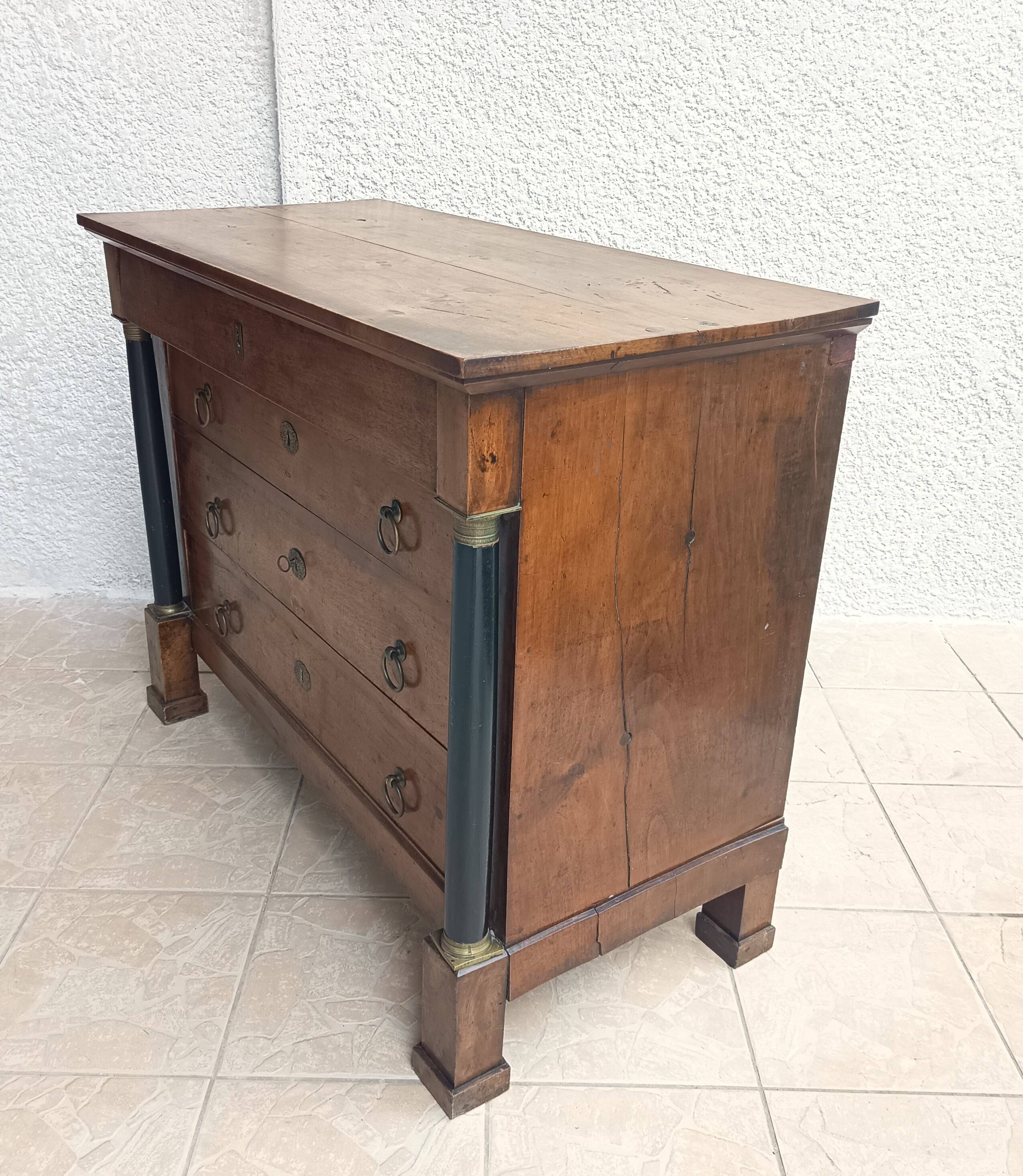 Empire period walnut commode