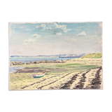 Painting boat on the beach