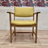 Set of 4 armchairs stamped Hans Wegner "Scandinavian design" 1960.