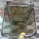 Chrome and smoked glass side table harness