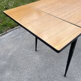 Italian dining table and 4 chairs by Salvarani, 1950s, set of 5.