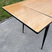 Italian dining table and 4 chairs by Salvarani, 1950s, set of 5.