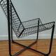 Black metal armchair design by Niels Gammelgard, new edition Ikea