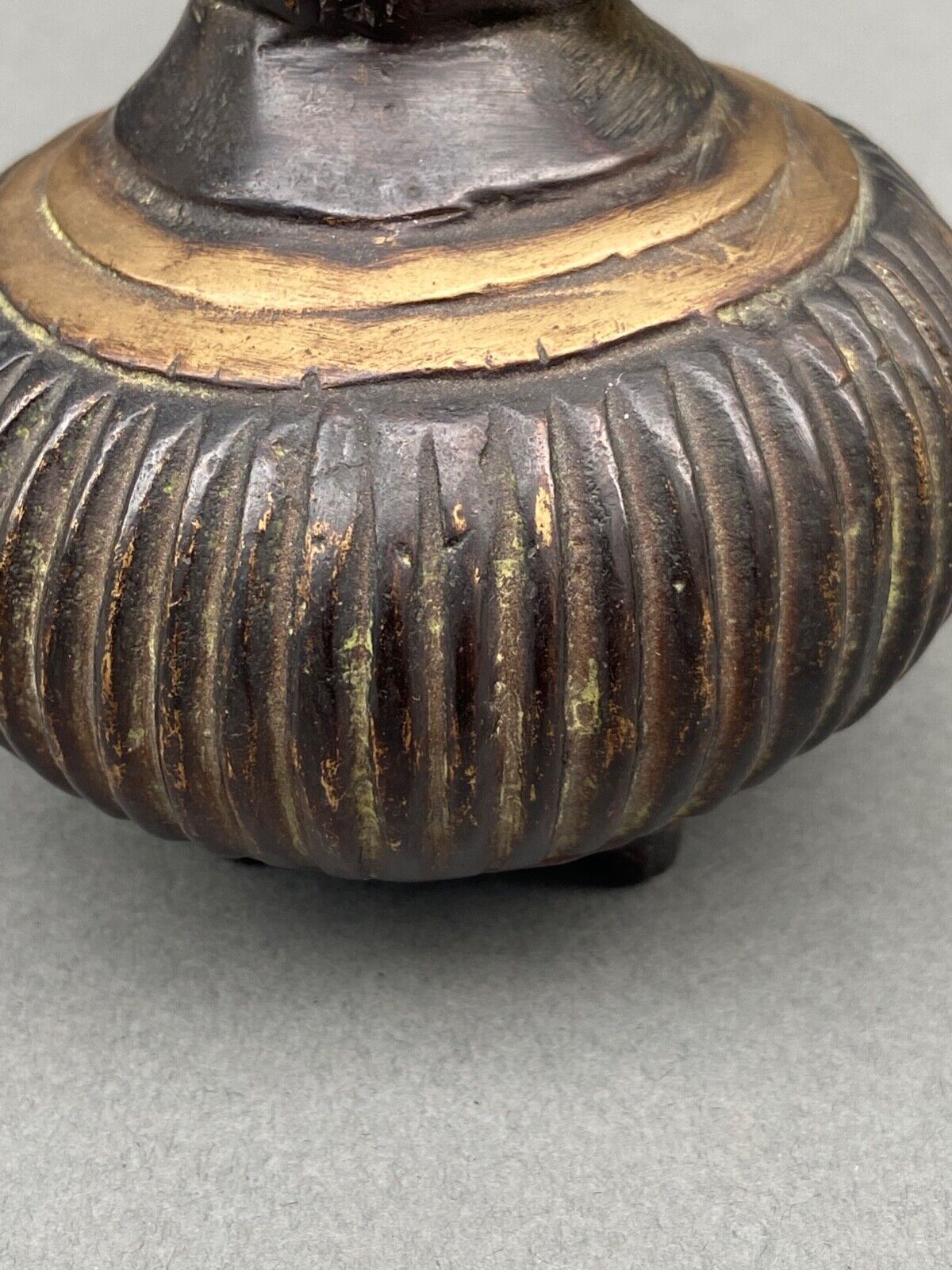 Bronze Inkwell Indian Nineteenth Peacock Bird Decor