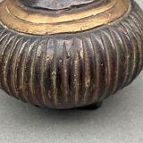 Bronze Inkwell Indian Nineteenth Peacock Bird Decor