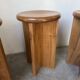 Set of 4 oak stools from the 1950s, constructivist style.