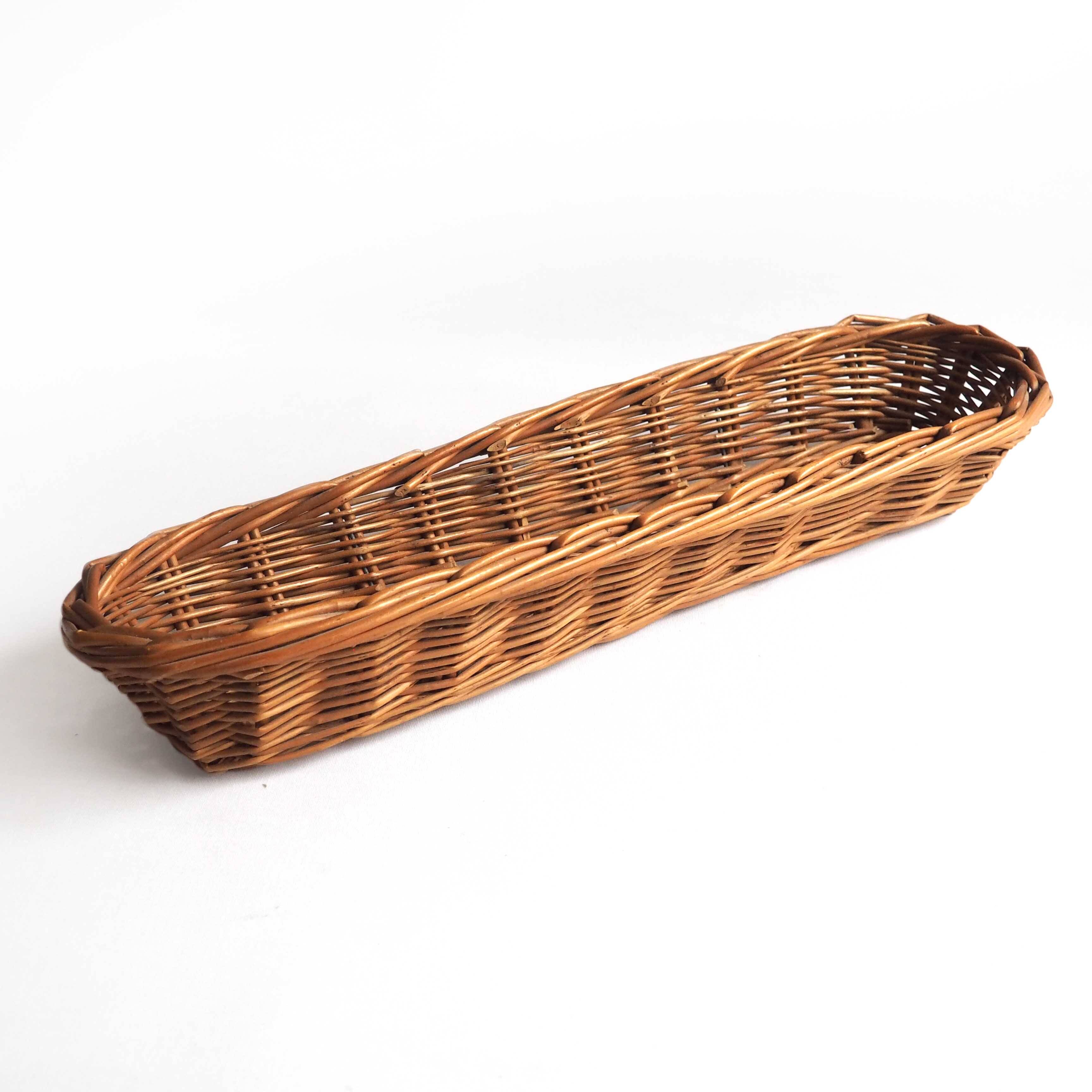Long rattan basket