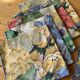 6 floral napkins