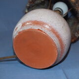 Vintage sandstone lamp and wool lampshade