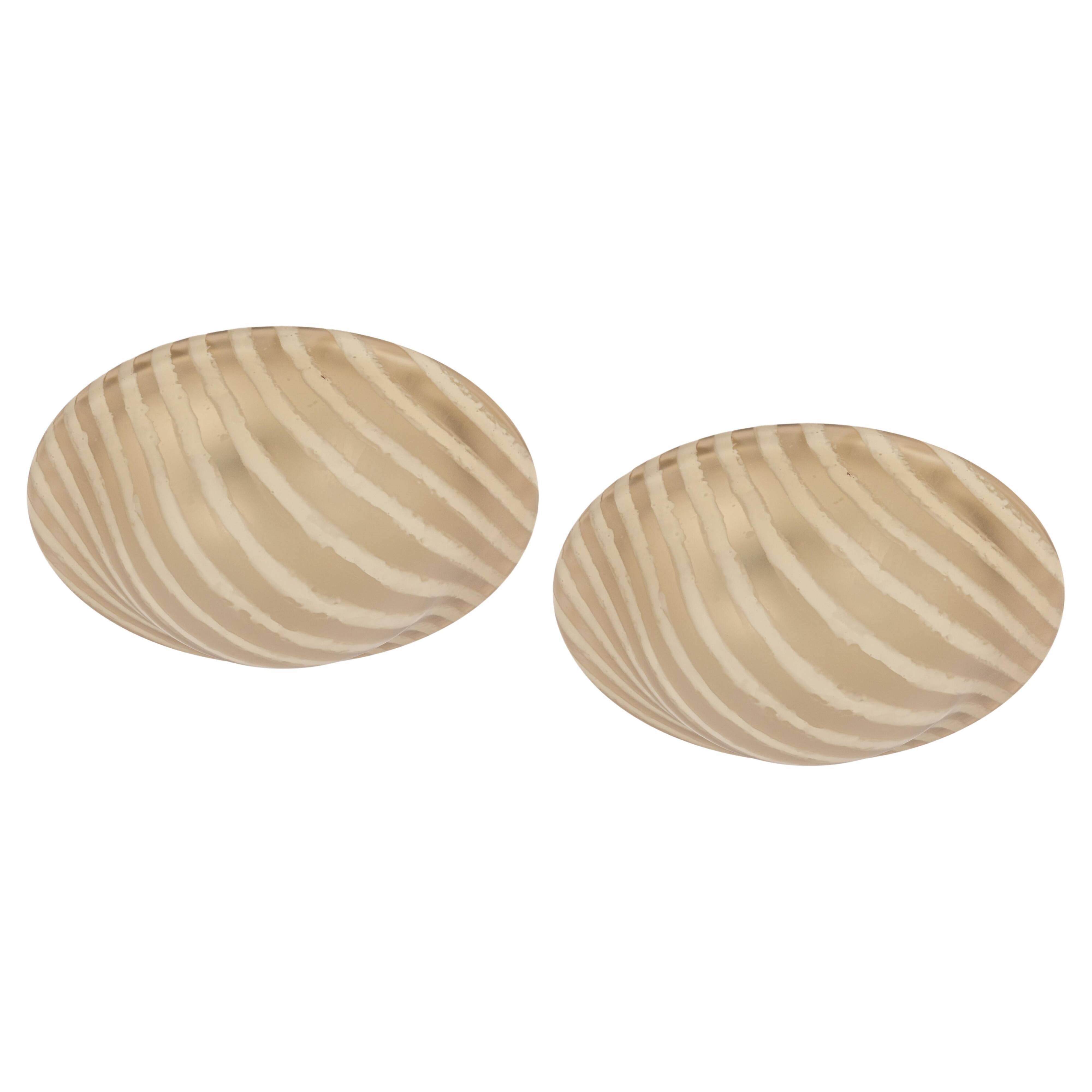 glass ceiling lights by Peill & Putzler, Germany, 1970s.