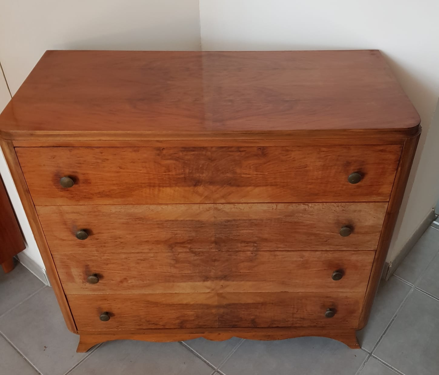 Walnut chest of drawers 1950